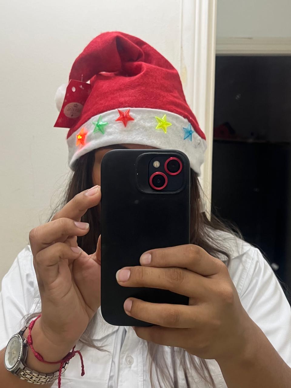 🎄 GORRO NAVIDEÑO CON ESTRELLAS LUMINOSAS LED