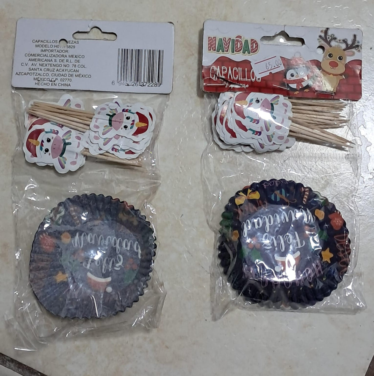 🧁 SET NAVIDEÑO PARA CUPCAKES – CON CAPACILLOS Y TOPPERS