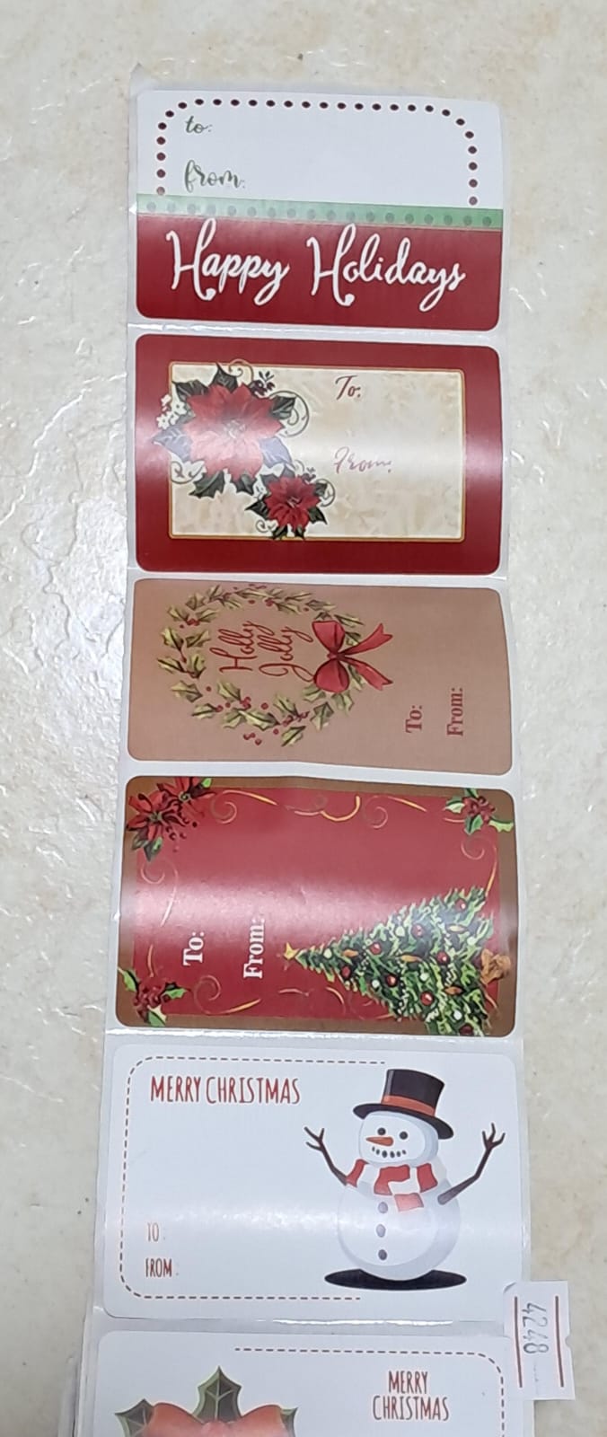 🎁 ETIQUETAS ADHESIVAS NAVIDEÑAS “TO/FROM”