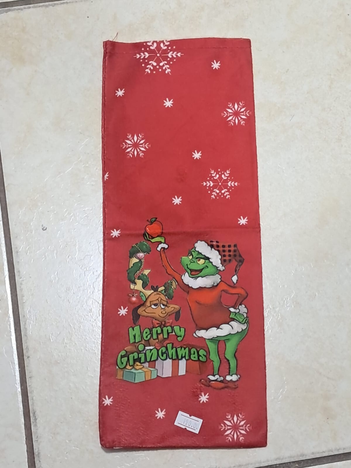 FUNDA NAVIDEÑA PARA BOTELLA – MERRY GRINCHMAS