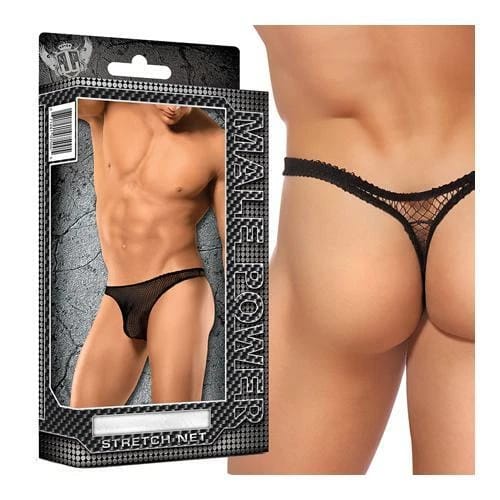 Male Power – Tanga Masculina "Stretch Net" | Malla Negra