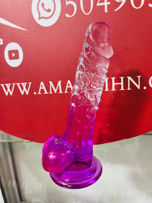DILDO MATERIAL DE JELLY DUO STD  DE COLOR  TALLA M  Y  L