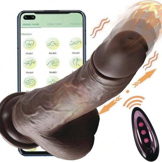 DILDO VIBRADOR 4 EN 1 TELESCÓPICO NEGRO – POTENCIA TOTAL 🍆🔥