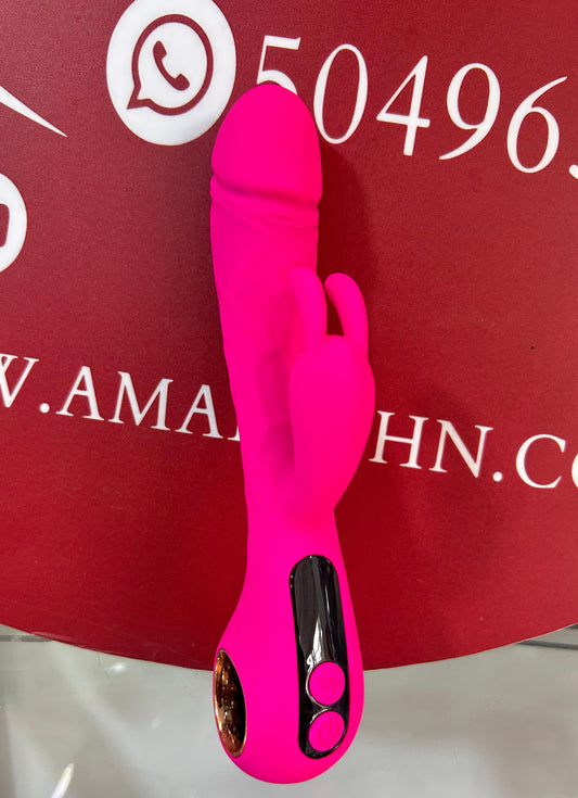 VIBRADOR CONEJO RECARGABLE CON PANTALLA DIGITAL – DOBLE ESTIMULACIÓN