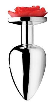 PLUG METÁLICO CON ROSA ROJA – ELEGANCIA Y PLACER