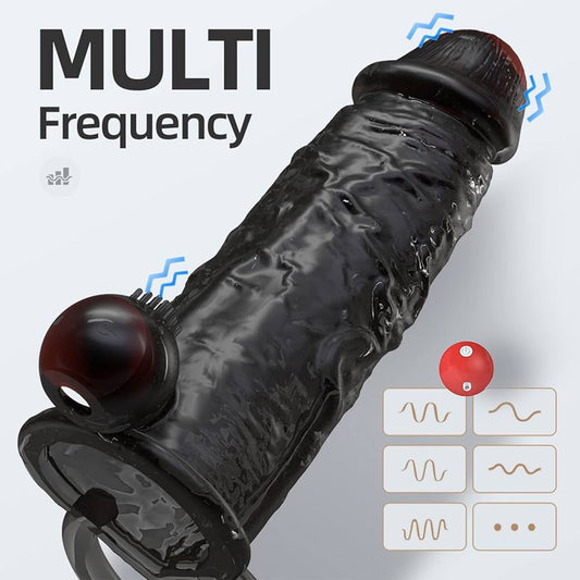 FUNDA VIBRANTE MULTIFRECUENCIA CON CONTROL INALÁMBRICO – EXTENSIÓN +25MM