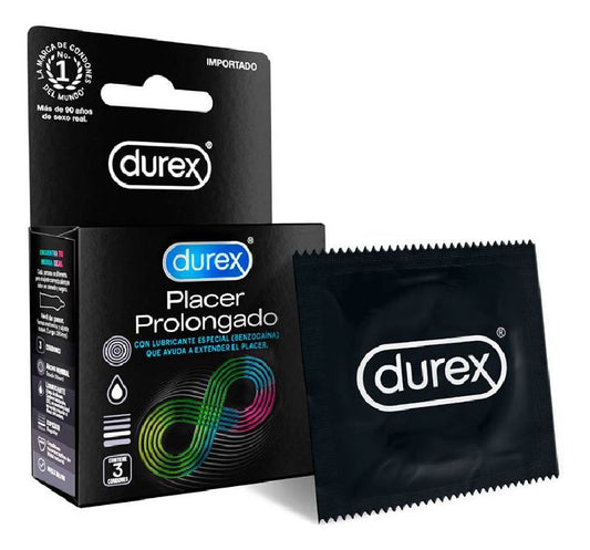 CONDÓN DUREX PLACER PROLONGADO | CON BENZOCAÍNA PARA DURAR MÁS Y SENTIR MEJOR