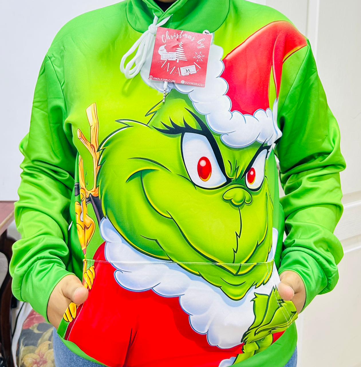 š SUDADERA NAVIDEĆA GRINCH ā EDICIĆN CHRISTMAS BY AMALILI š