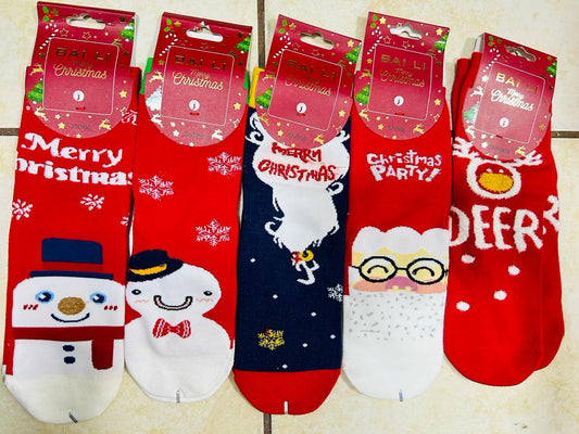 🧦 CALCETINES NAVIDEÑOS POR UNIDAD ADULTO DIVERTIDOS SURTIDO ESTILO – MERRY CHRISTMAS BY AMALILI 🎅