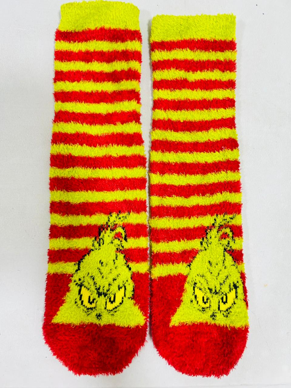 🧦 CALCETINES NAVIDEÑOS GRINCH ANTIDESLIZANTES RAYAS – ADULTO