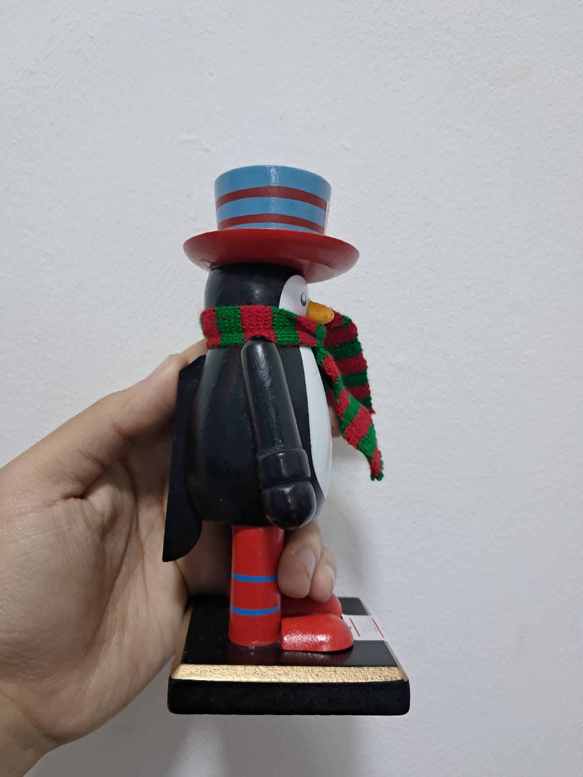 🎄 FIGURA NAVIDEÑA DE MADERA – MUÑECO DE NIEVE Y PINGÜINO