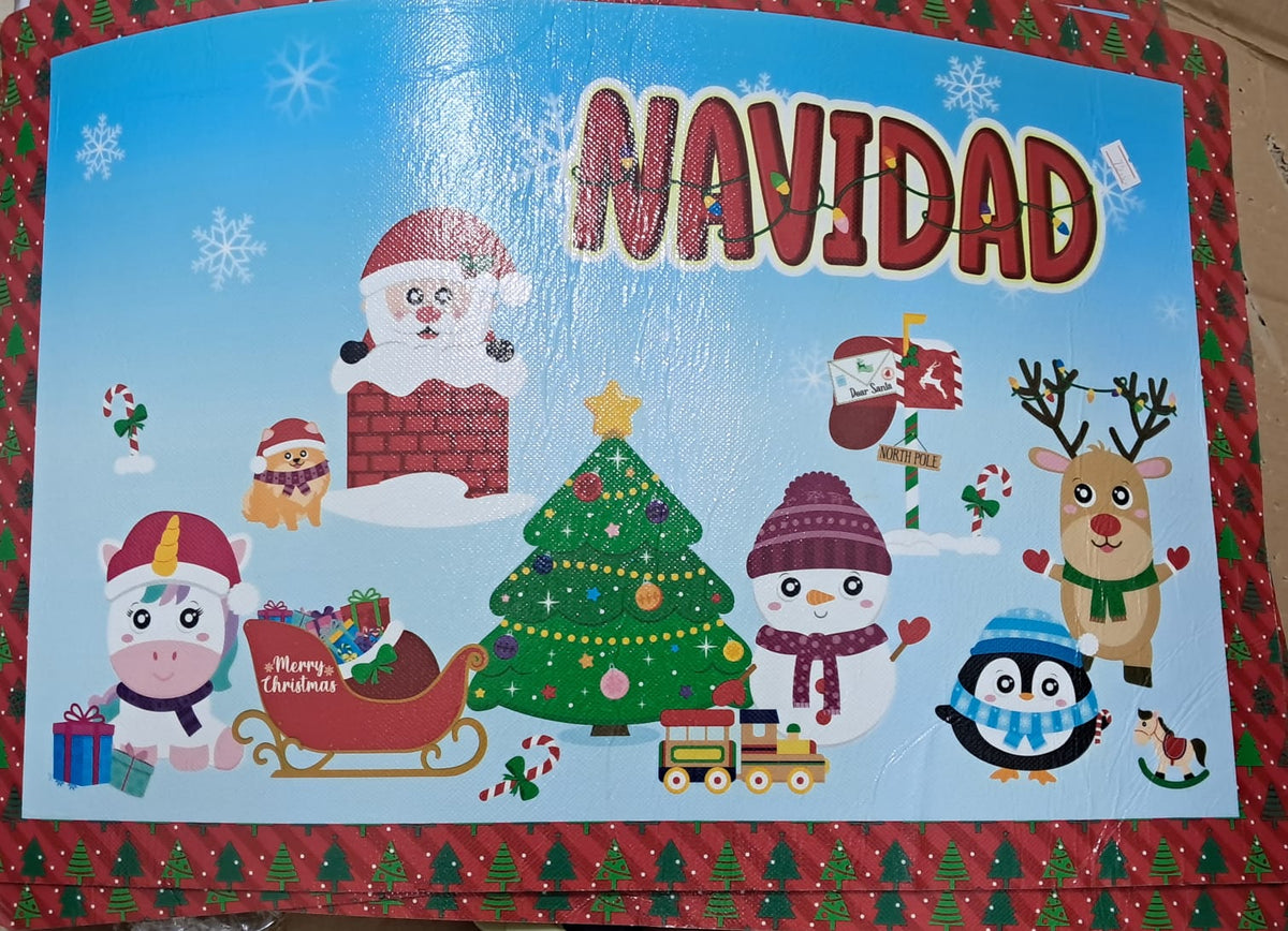 🎅 INDIVIDUAL NAVIDEÑO INFANTIL CON DIBUJOS FESTIVOS