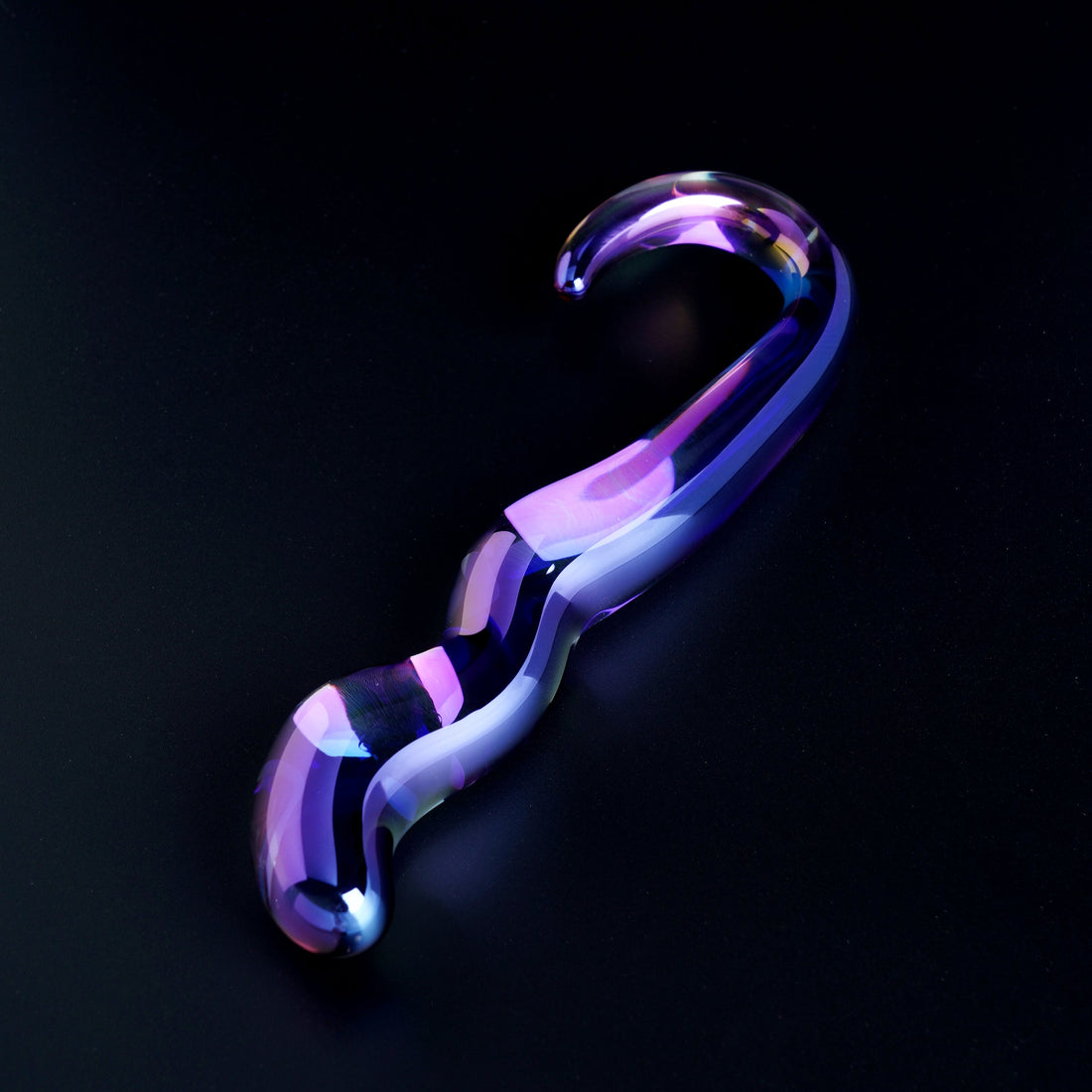Blue Flame – masajeador de vidrio doble extremo Crystal Collection
