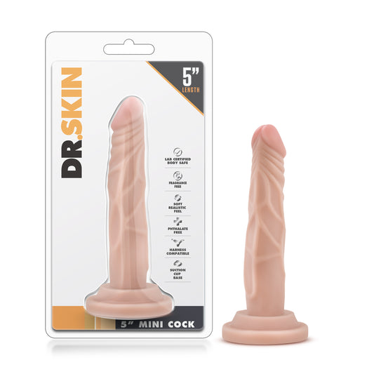 DILDO REALISTA DR. SKIN 5” MINI | PERFECTO PARA PRINCIPIANTES O JUEGOS ANALES