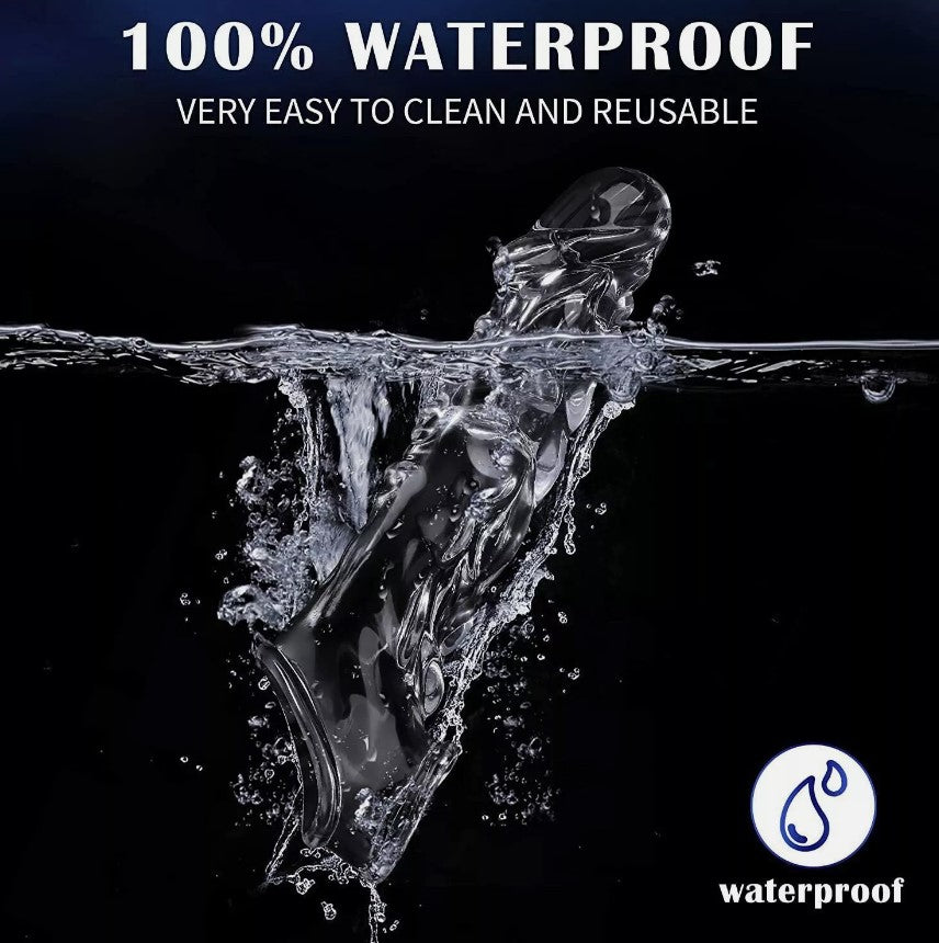 FUNDA TRANSPARENTE GRANDE CON BALA VIBRADORA