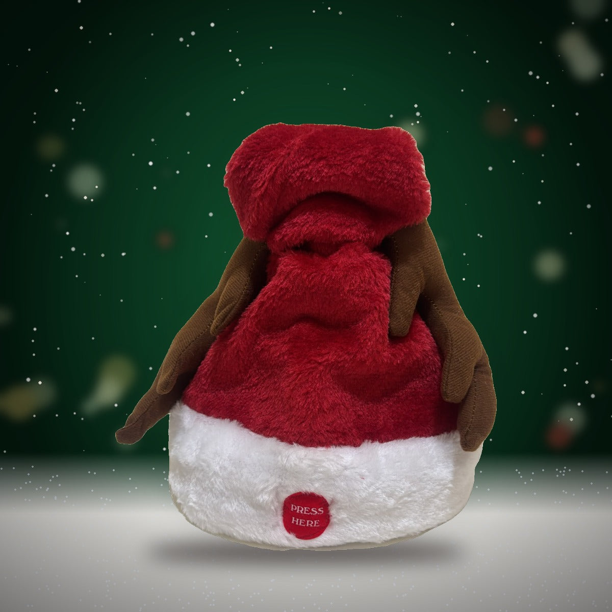 🦌 GORRO NAVIDEÑO ESTILO RENO CON MOVIMIENTO