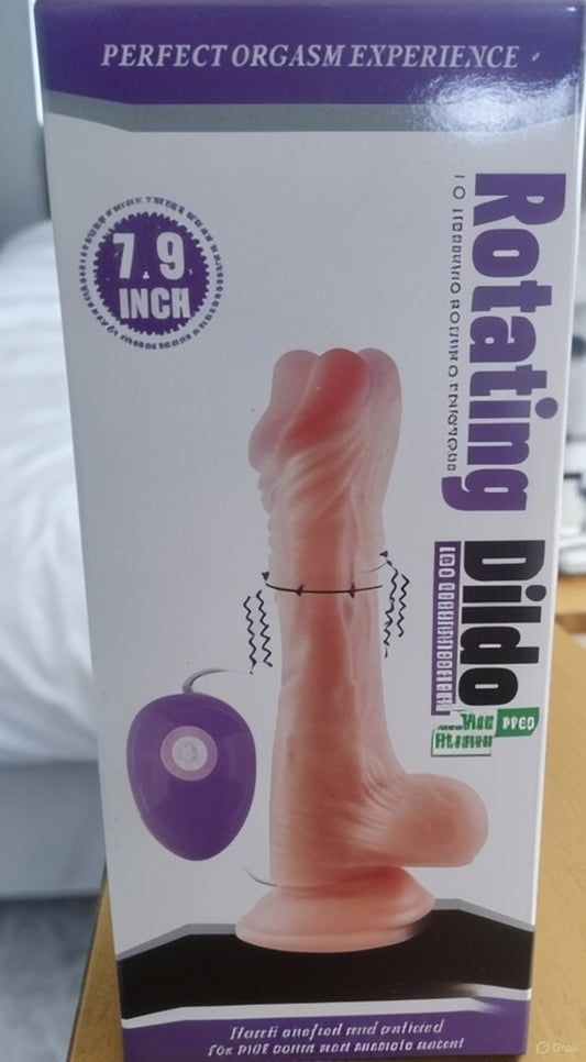 DILDO ROTADOR REALISTA 7.9” CON VIBRACIÓN Y CONTROL REMOTO