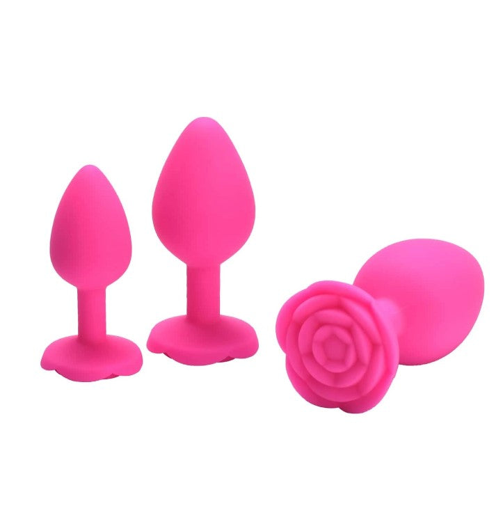 PLUG ANAL DE SILICONA MÉDICA COLOR ROSA UNIDAD