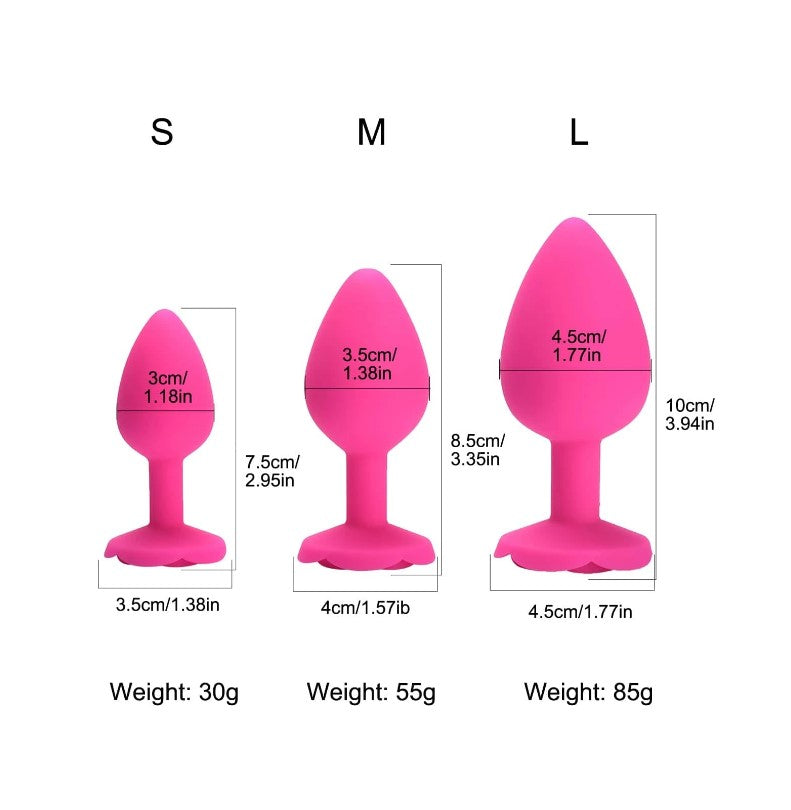 PLUG ANAL DE SILICONA MÉDICA COLOR ROSA UNIDAD