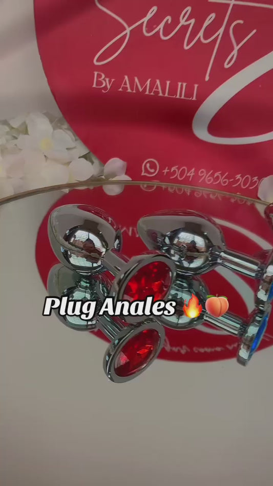 PLUG ANAL METALICO CORAZÓN SURTIDO DE COLOR MEDIUM