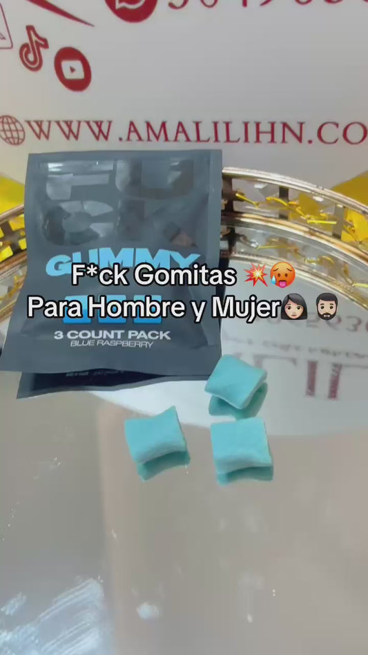 💥 F*CK GUMMY – GOMITAS ESTIMULANTES AZUL RASPBERRY (3 unidades)