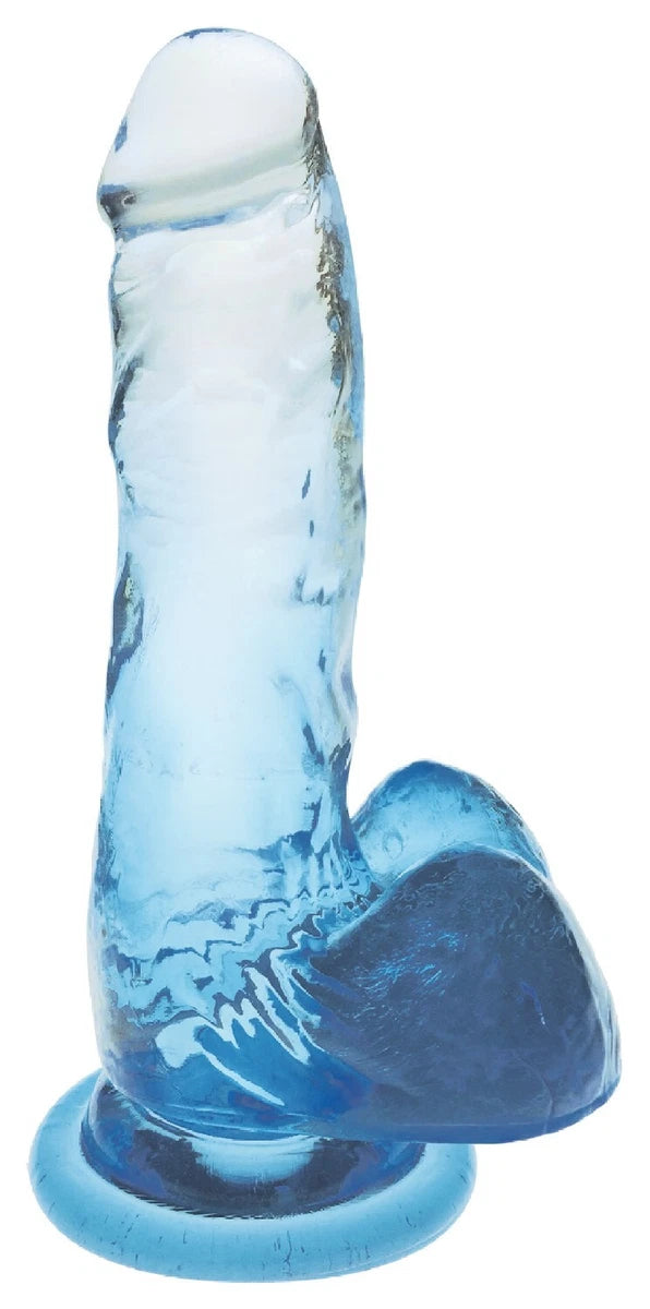 Dildo realista shades 7 pulgadas efecto cristal con ventosa