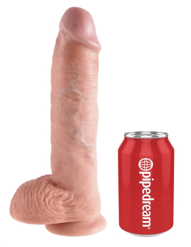 DILDO KING COCK 10 INCH CON TESTÍCULOS | REALISMO XXL PARA FANTASÍAS EXTREMAS