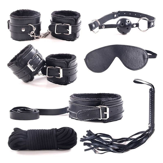 SET BONDAGE NEGRO 7 PIEZAS