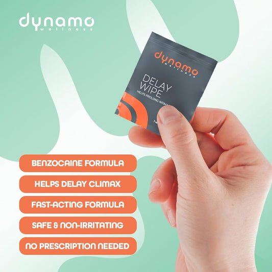 TOALLITA RETARDANTE DYNAMO DELAY | 4% BENZOCAÍNA – PROLONGA LA INTIMIDAD