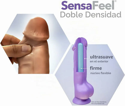 Dildo Realista 8” SensaFeel Dual Density con Ventosa – Au Naturel