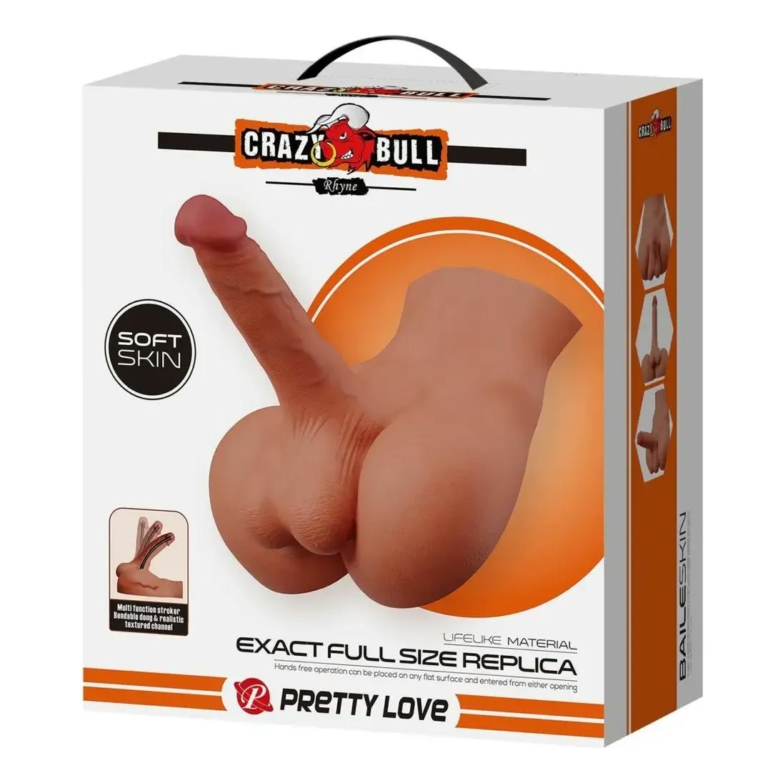 Torso Masculino Realista con Masturbador – 2 en 1 Crazy Bull