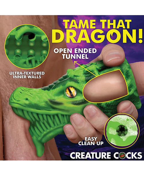 Masturbador Creature Cocks Dragon Tamer Silicone Stroker - Green