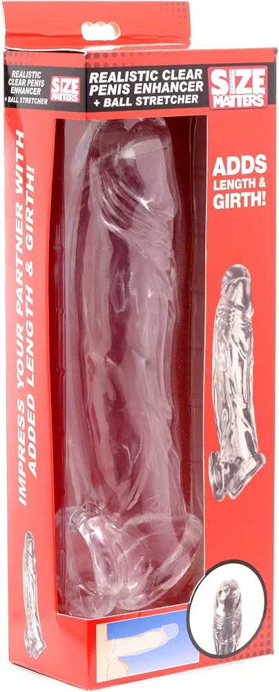 El Aumentador – Funda Extensora Transparente con Anillo para Testículos