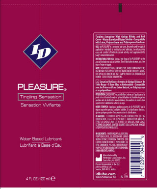 Lubricante íntimo id pleasure efecto cosquilleo base agua 120 ml