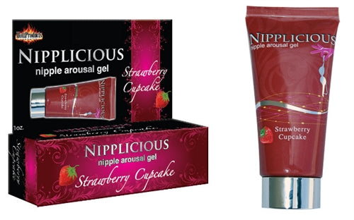 NIPPLICIOUS GEL ESTIMULANTE PARA PEZONES SABOR STRAWBERRY CUPCAKE – 1 OZ