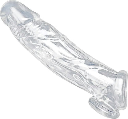 El Aumentador – Funda Extensora Transparente con Anillo para Testículos