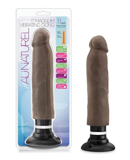 Au Naturel Magnum 11” – Dildo Vibrador Realista XL con Ventosa