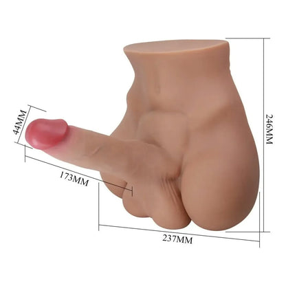 Torso Masculino Realista con Masturbador – 2 en 1 Crazy Bull