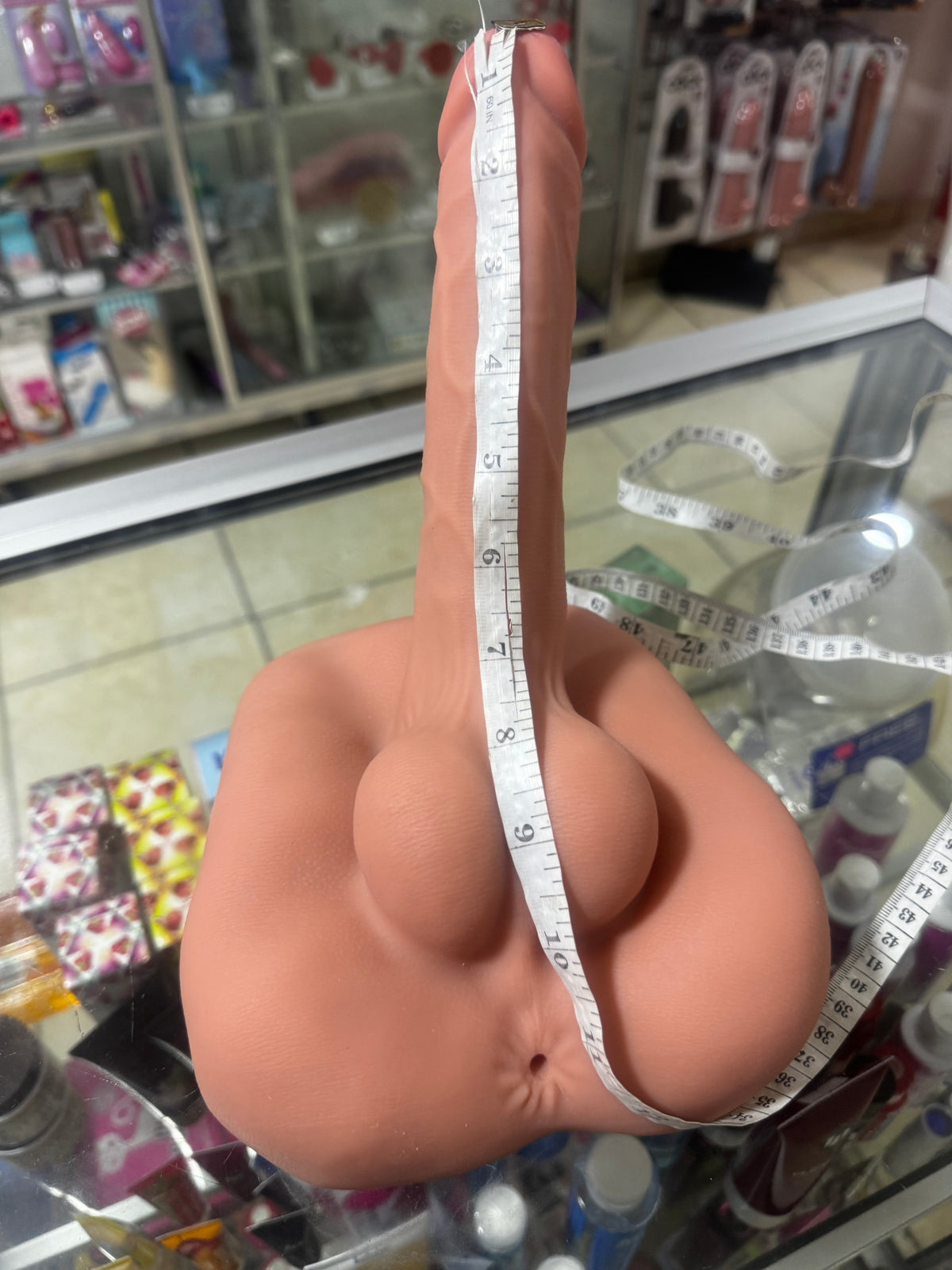 Torso masculino 2 en 1 Thomas con pene realista y masturbador anal