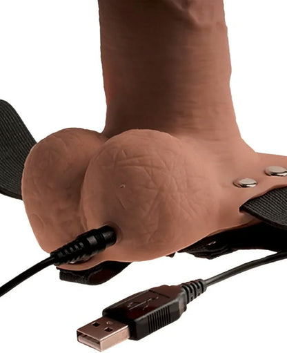 Pipedream Fetish Fantasy – Arnés Strap-On Vibrador Hueco 6” Recargable