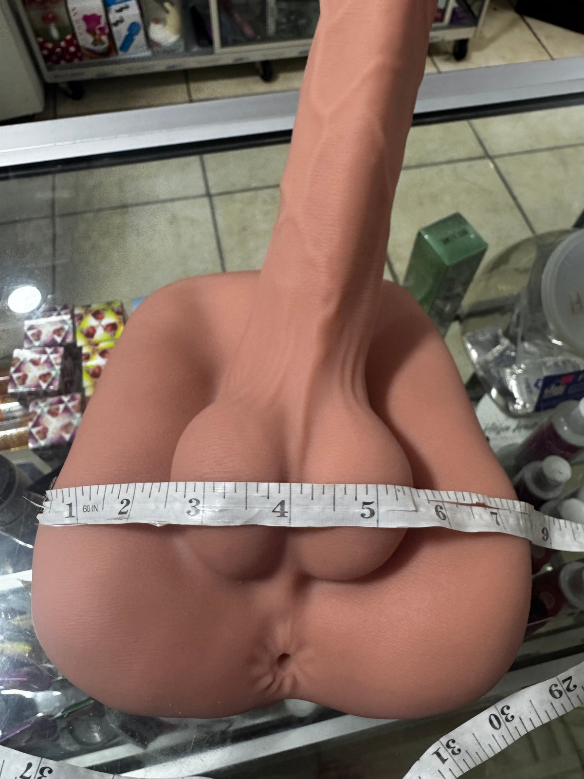 Torso masculino 2 en 1 Thomas con pene realista y masturbador anal