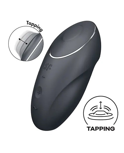 Satisfyer Grey Tap & Climax 1 – Vibrador con Golpeteo y Vibración