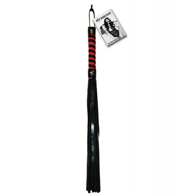 Látigo Flogger Sex & Mischief – Negro con Mango Rose Gold
