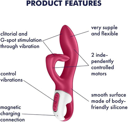 Satisfyer Embrace Me “El Abrazador” – Rabbit Vibrador Flexible de Doble Estimulación