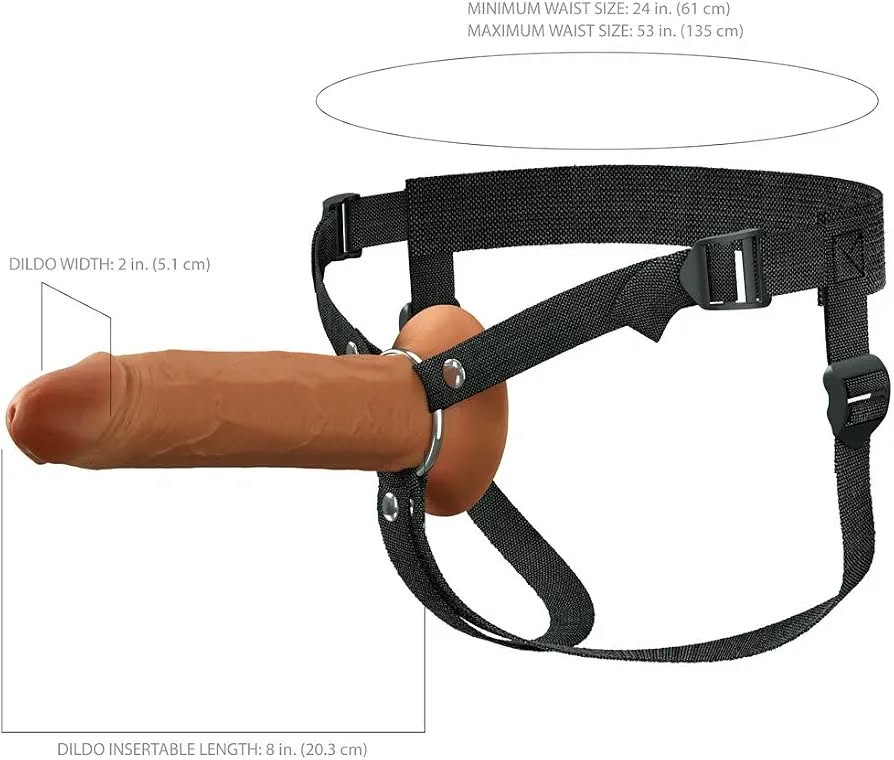 El Equipado – Arnés Strap-On Hueco Fantasy X-Tensions Elite 8” de Silicona
