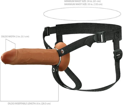 El Equipado – Arnés Strap-On Hueco Fantasy X-Tensions Elite 8” de Silicona