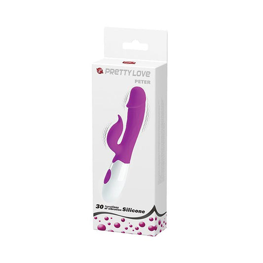 VIBRADOR PRETTY LOVE PETER CON ESTIMULADOR DE CLÍTORIS – 30 MODOS DE PLACER