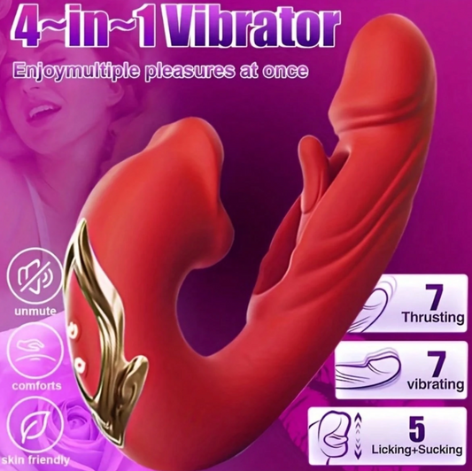 VIBRADOR ALEXA 4 EN 1 MULTIFUNCIÓN – TODO EN UNO 🔥💦
