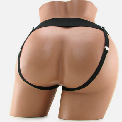 ARNÉS HUECO 8″ CON VIBRACIÓN – FETISH FANTASY SERIES (CAFÉ) STRAP-ON