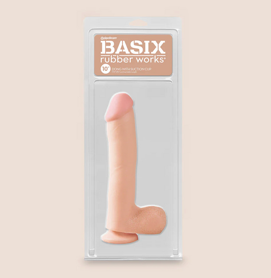 DILDO REALISTA 10″ CON VENTOSA – BASIX RUBBER WORKS